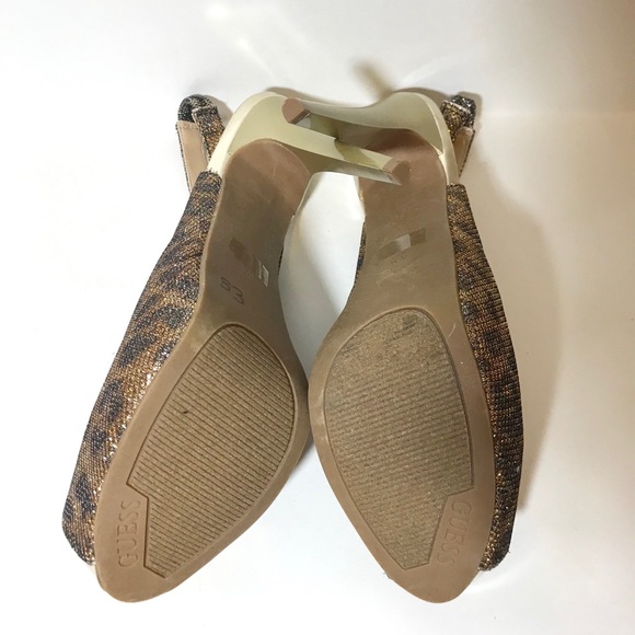 🤩NEVER WORN Guess Leopard Glitter Print Heels🤩 - Picture 6 of 6